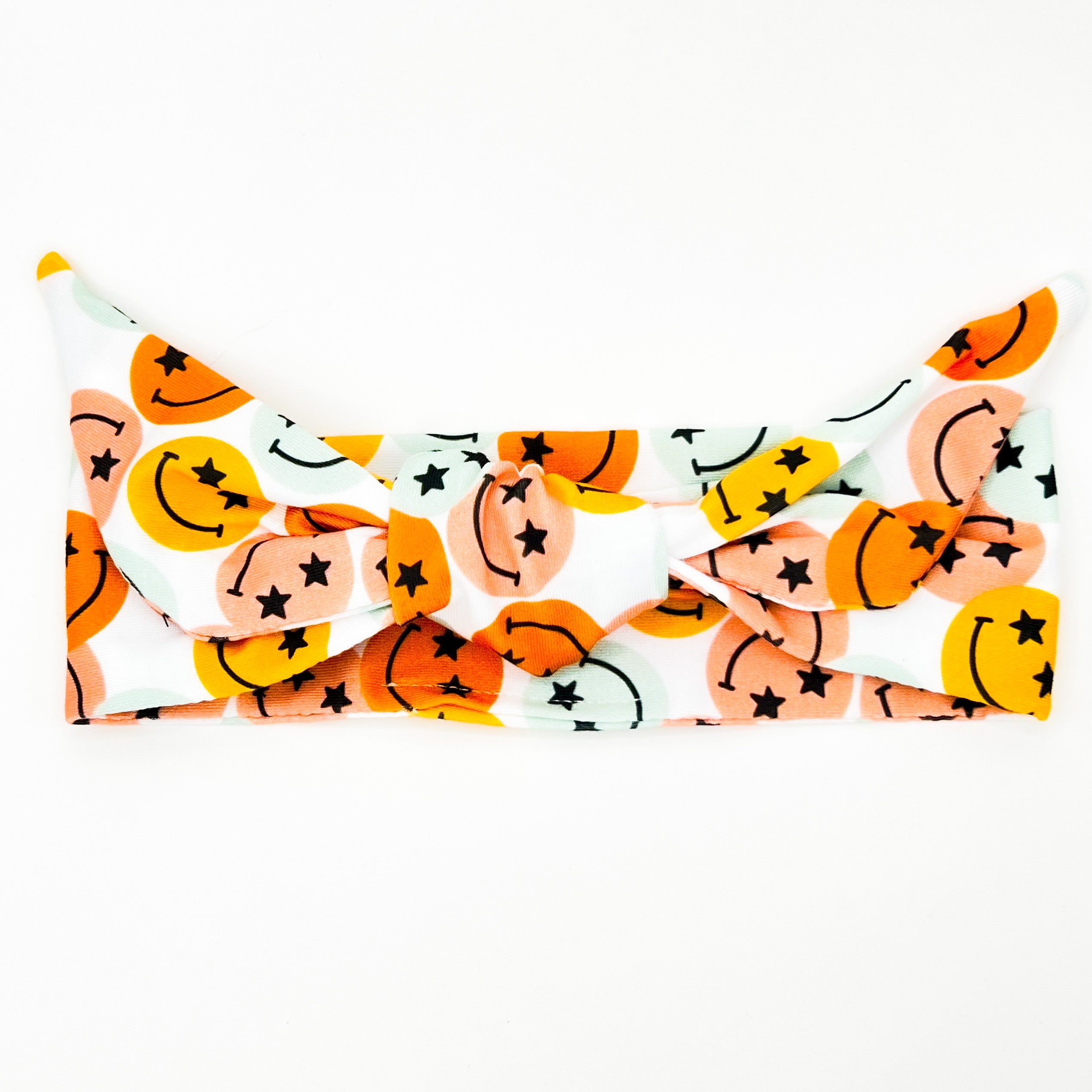 Colorful Smiles Adjustable Tie Headband