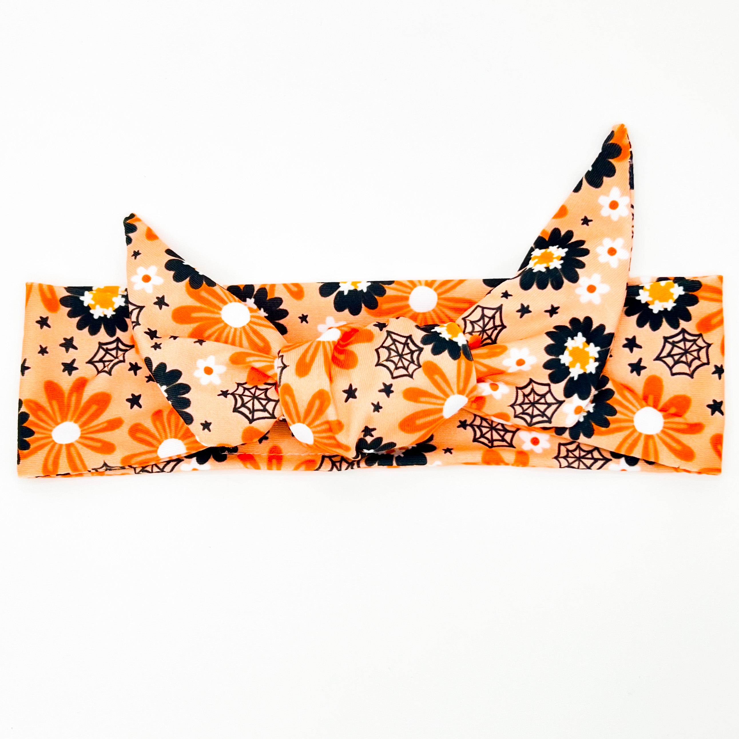 Floral Webs Adjustable Tie Headband