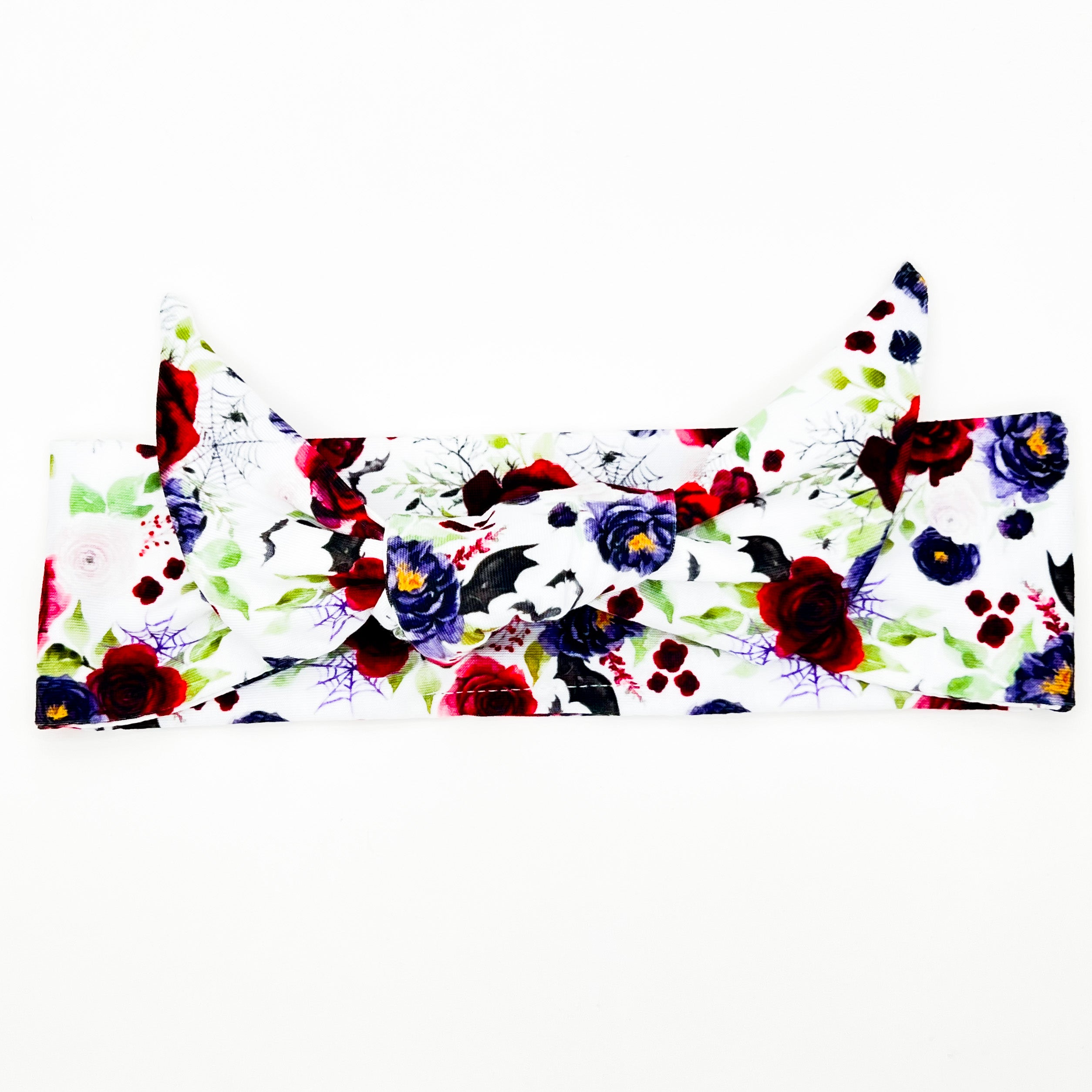 Spooky Season Floral Adjustable Tie Headband