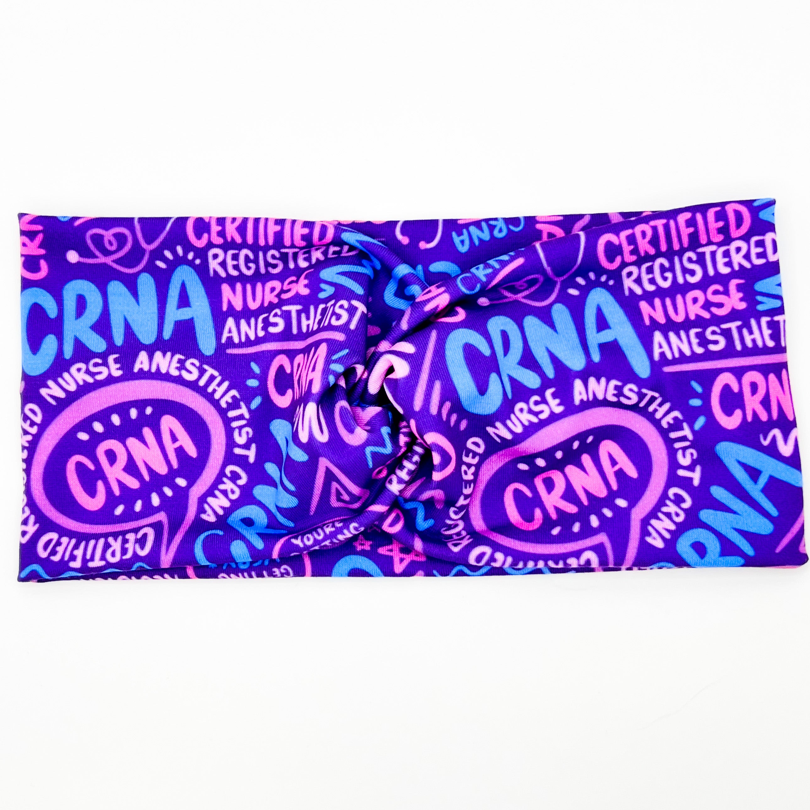 CRNA Scribbles Purple & Blue Headband
