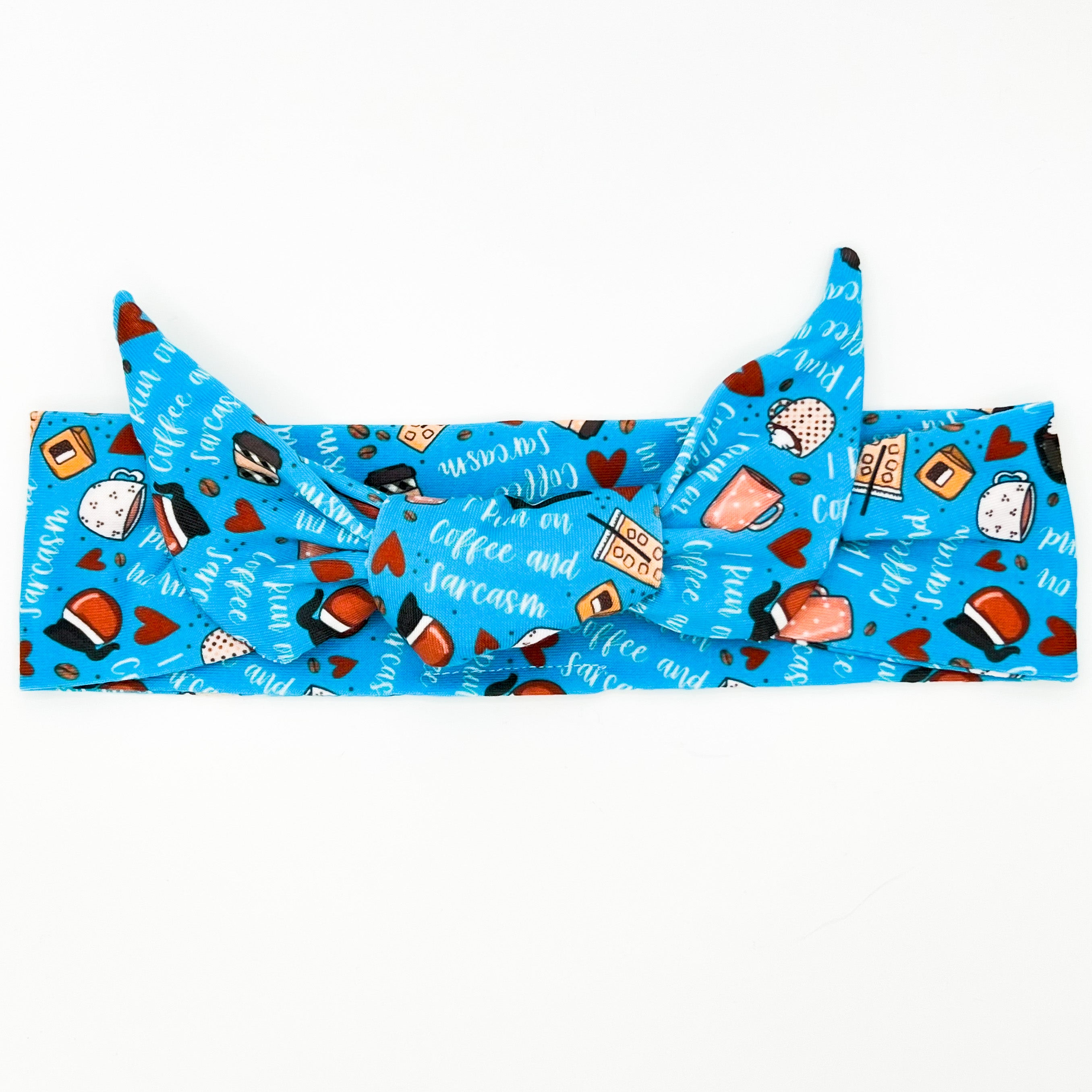 Coffee & Sarcasm Adjustable Tie Headband