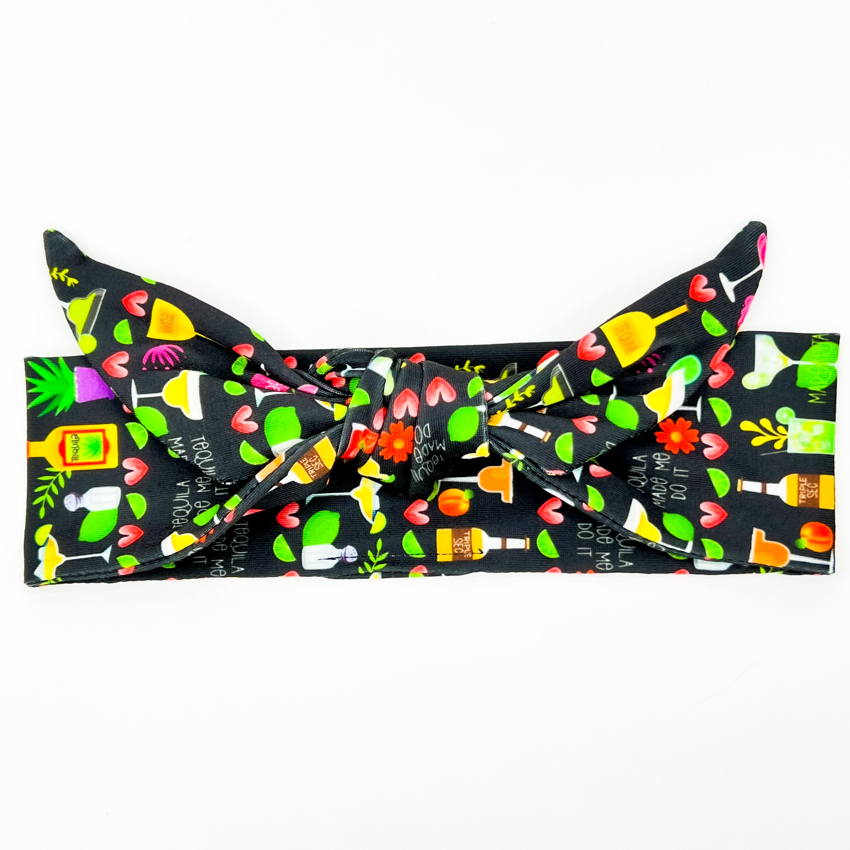 Cocktails Adjustable Tie Headband