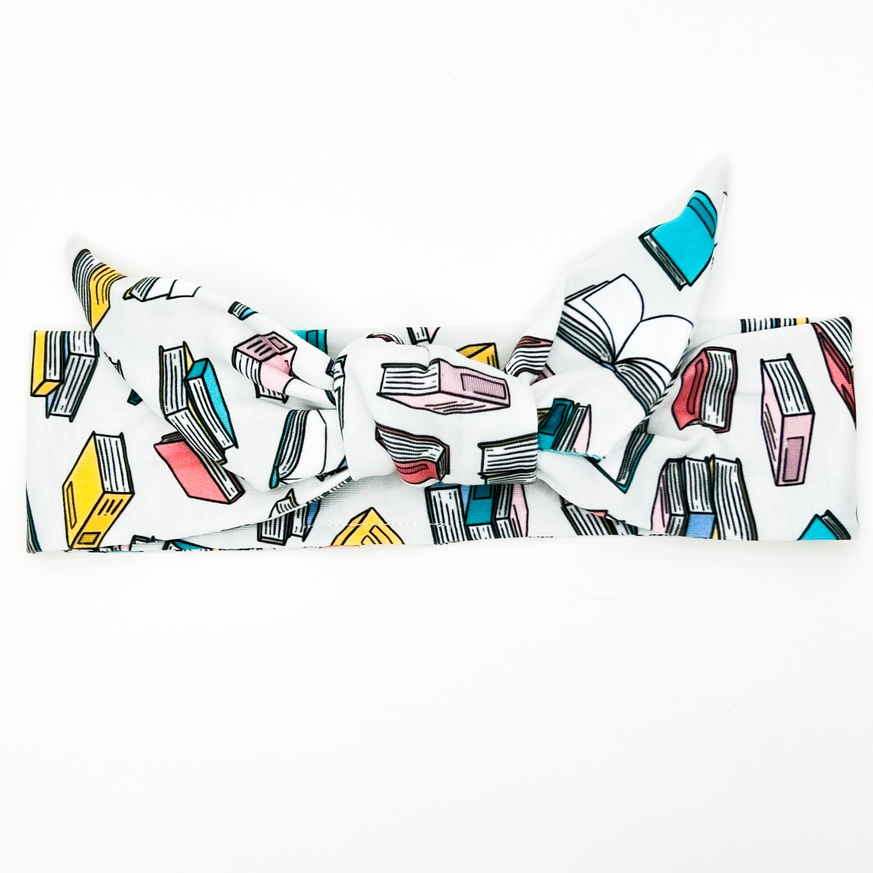 Books Adjustable Tie Headband
