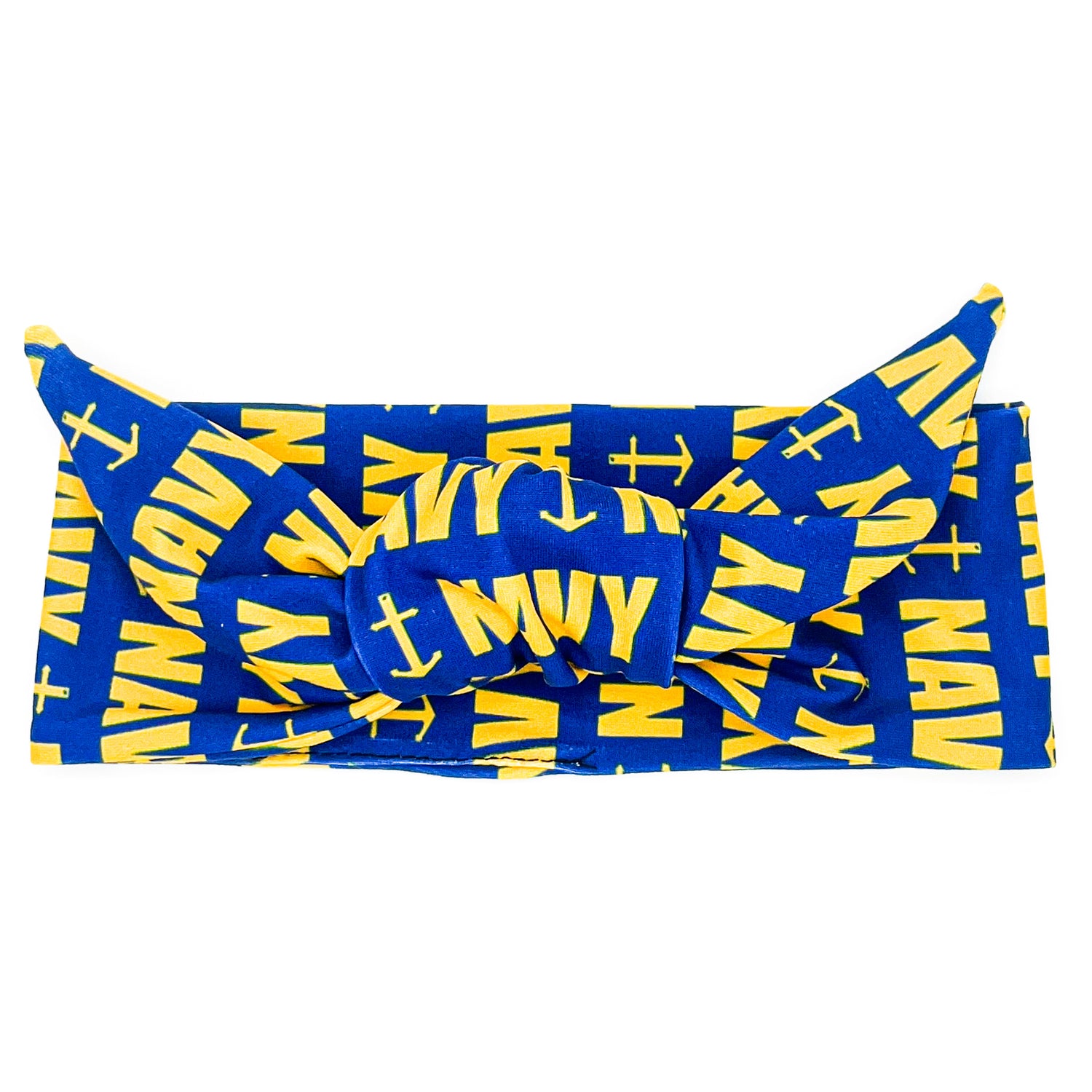 Navy Adjustable Tie Headband