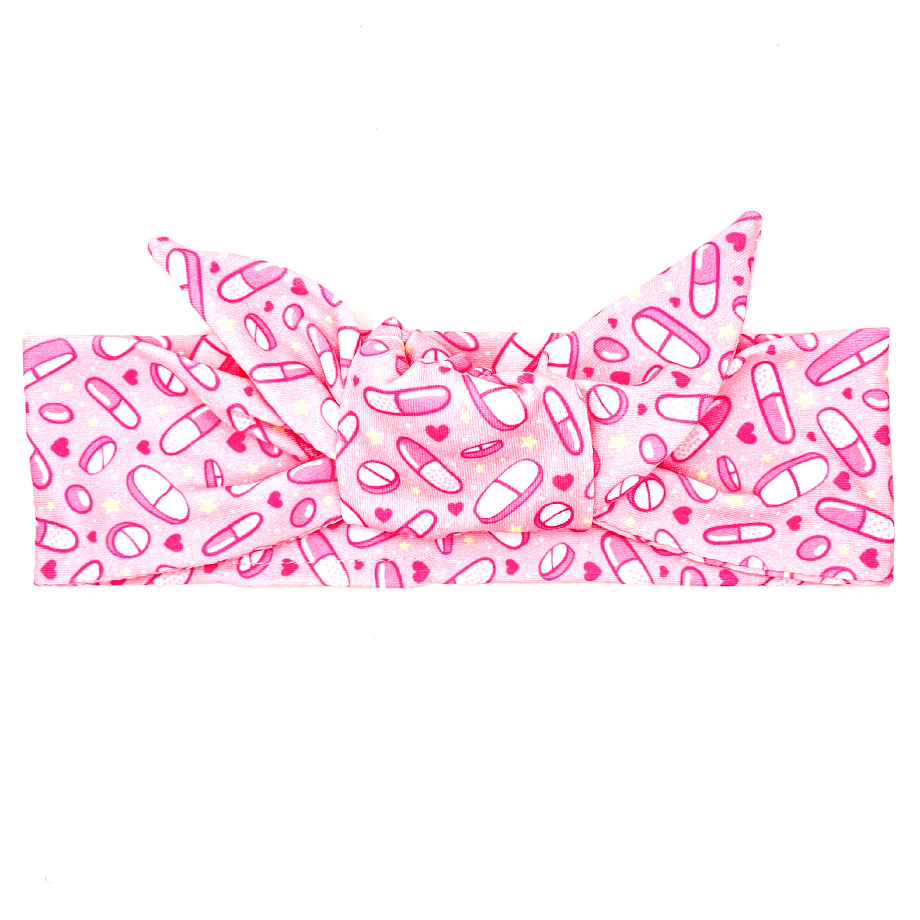 Pretty Pills Adjustable Tie Headband