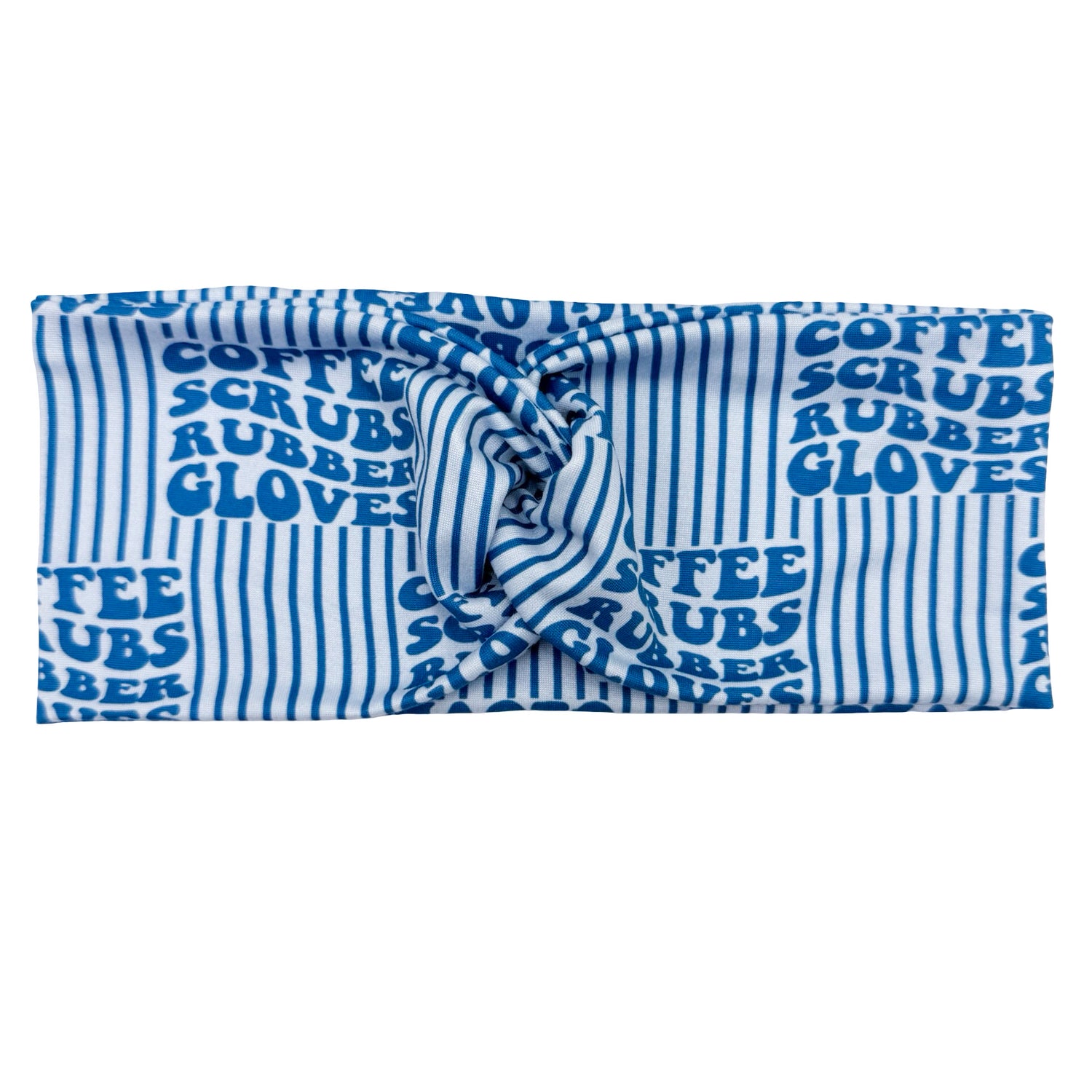 Coffee Scrubs Rubber Gloves Blue Headband