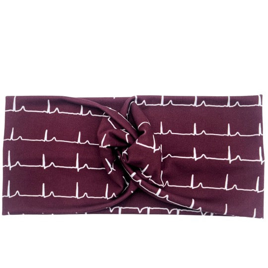 Heartbeat- Maroon Headband