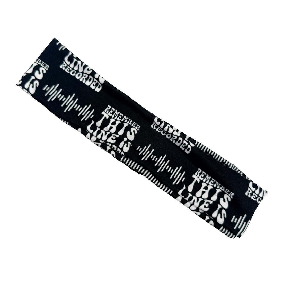 Remember This Line Is Recorded - Black Athletic Headband