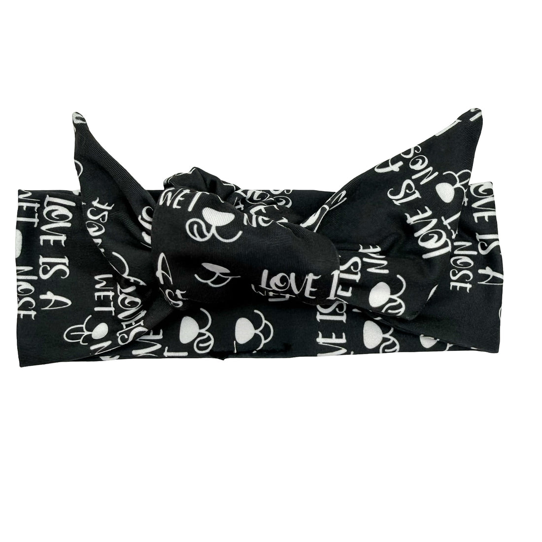 LOVE IS A WET NOSE Adjustable Tie Headband