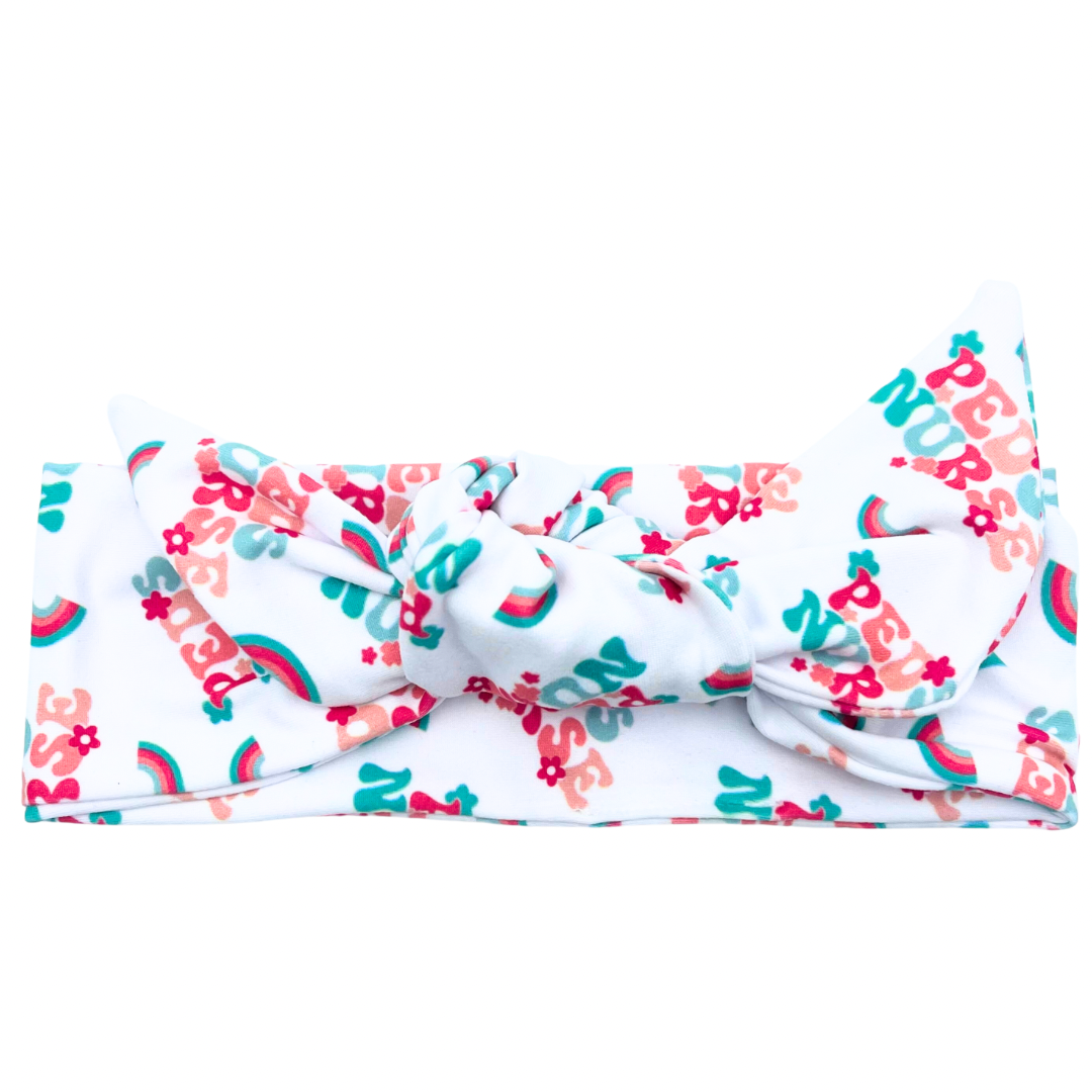 PEDS Nurse Adjustable Tie Headband