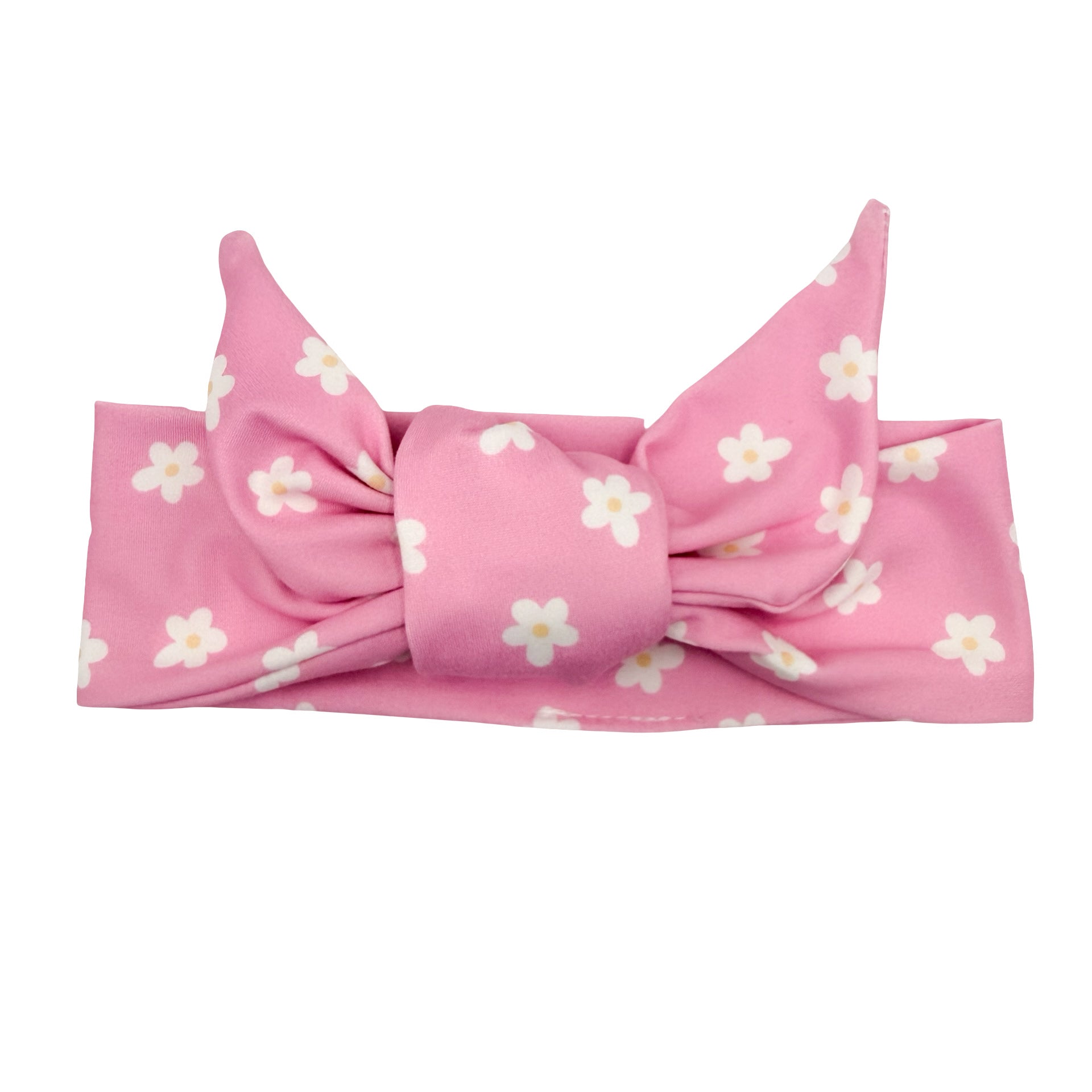 Daisy Darling Pink Adjustable Tie Headband