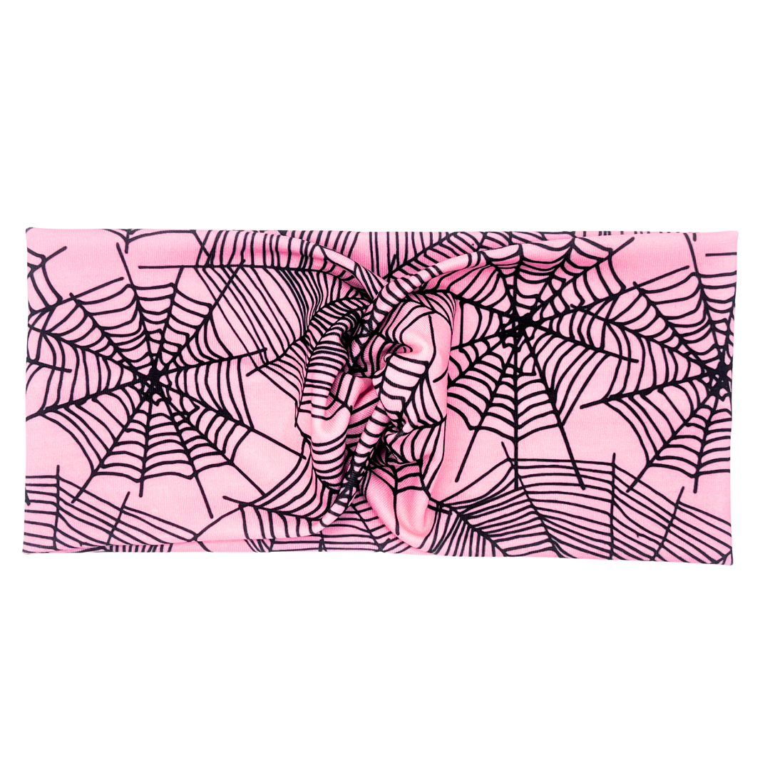 Spider Webs - Pink Headband
