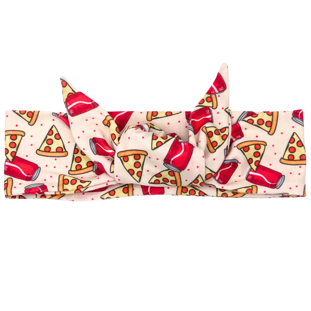 Pizza Adjustable Tie Headband