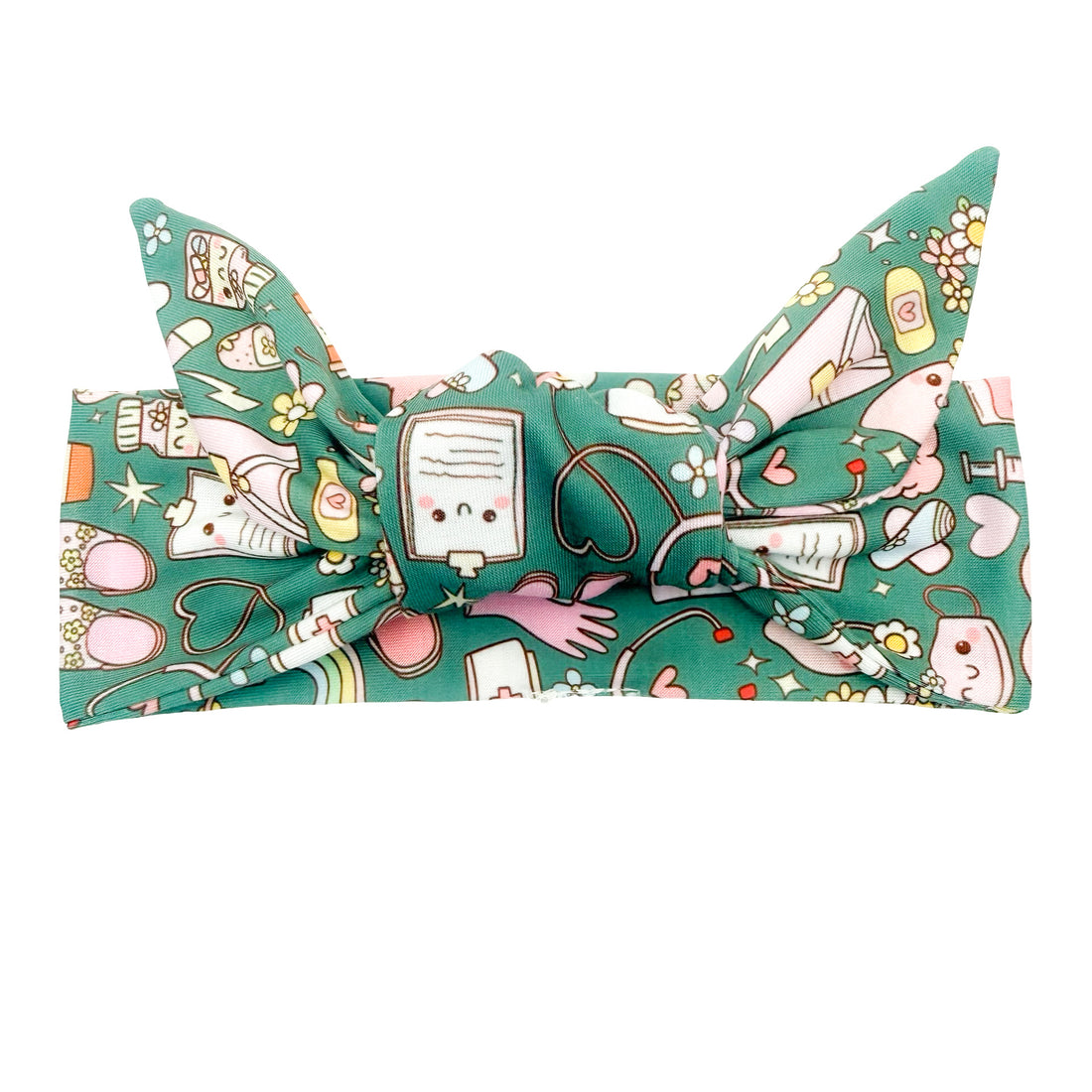 Healthcare Necessities - Olive Adjustable Tie Headband