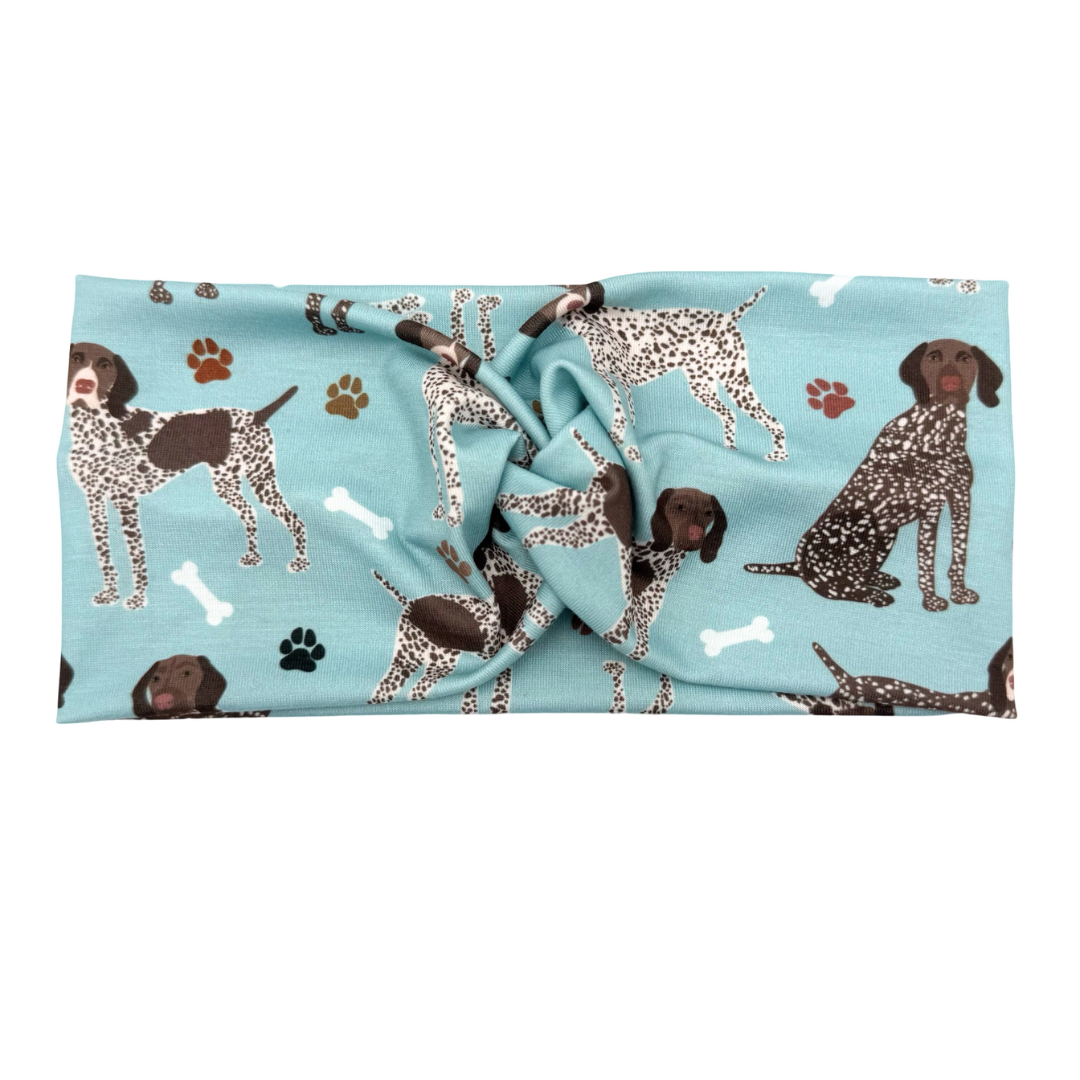 German Shorthaired Pointer Dogs - Blue Headband