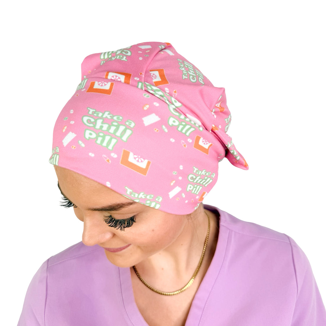 Take A Chill Pill Soft Scrub Cap