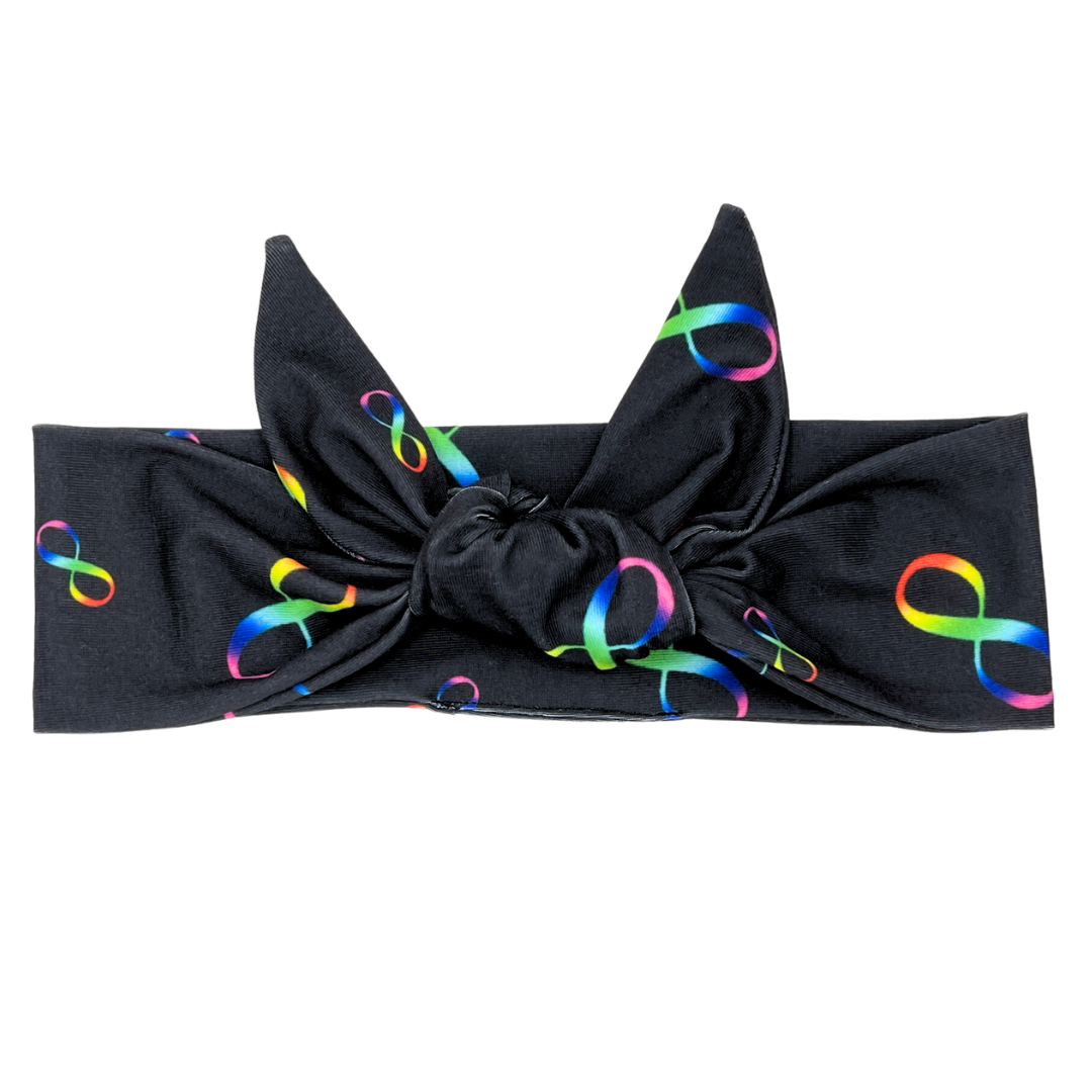 Autism Awareness - Black Adjustable Tie Headband