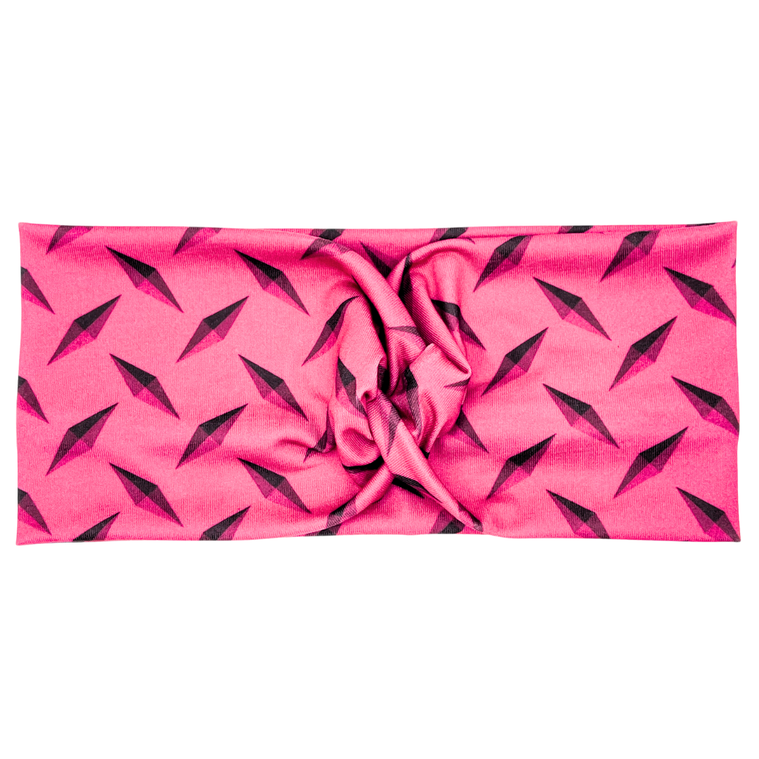 Diamond Plate - Hot Pink Headband