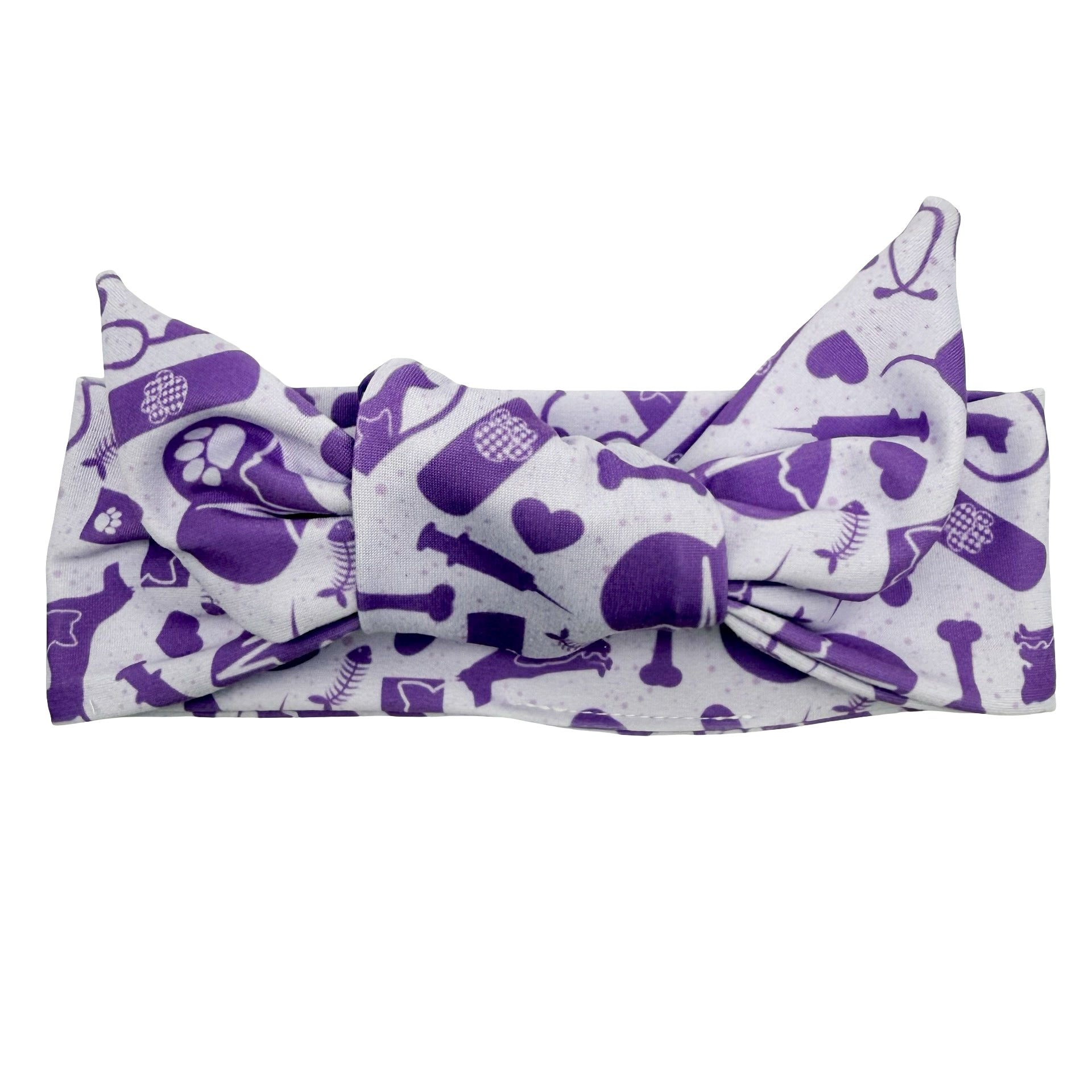 Vet Med Essentials - Light Purple Adjustable Tie Headband