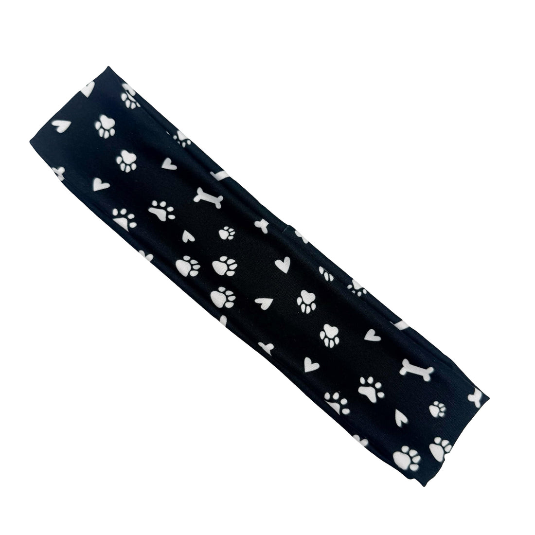 Pet Paws, Bones, &amp; Hearts Black Athletic Headband