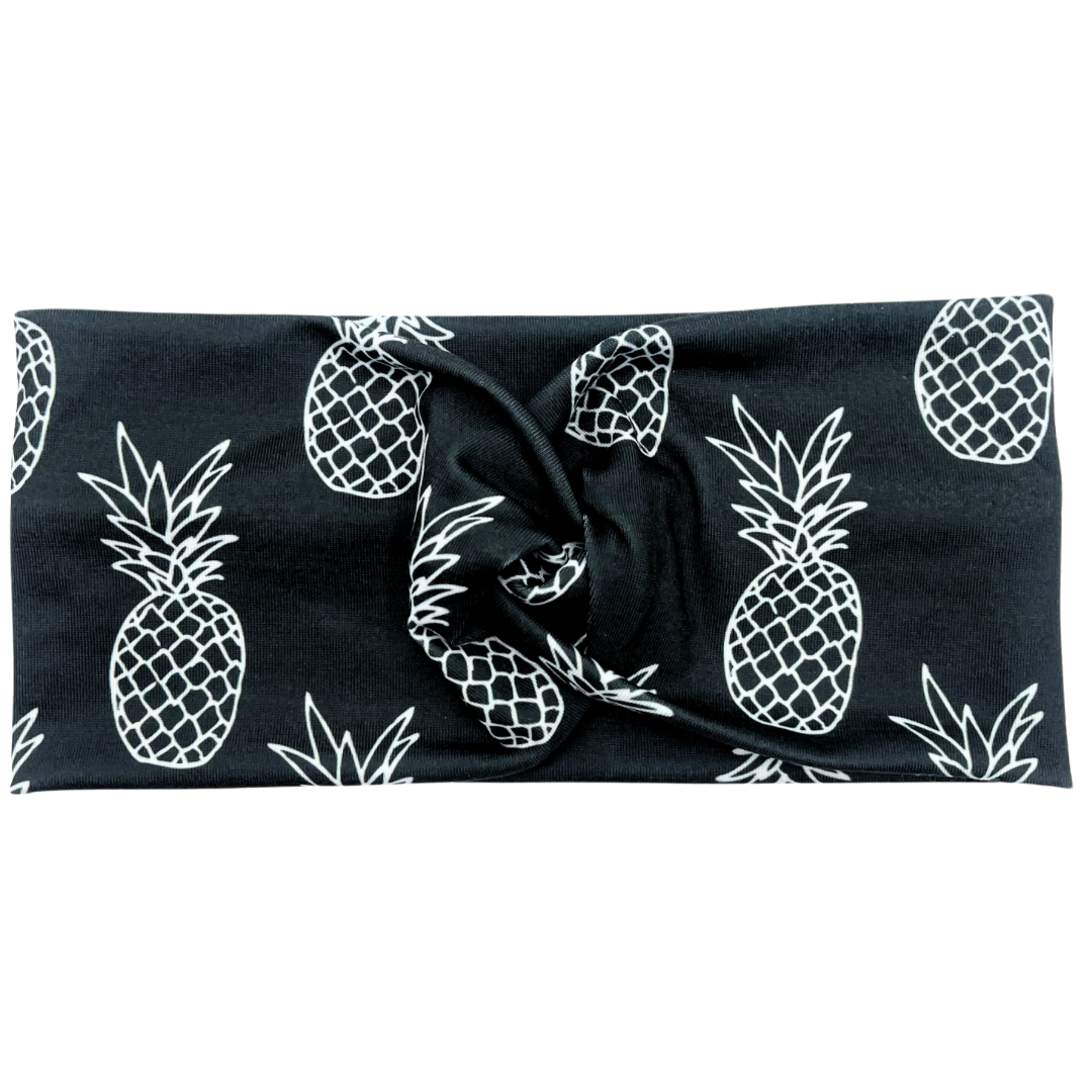 Black Pineapples Headband
