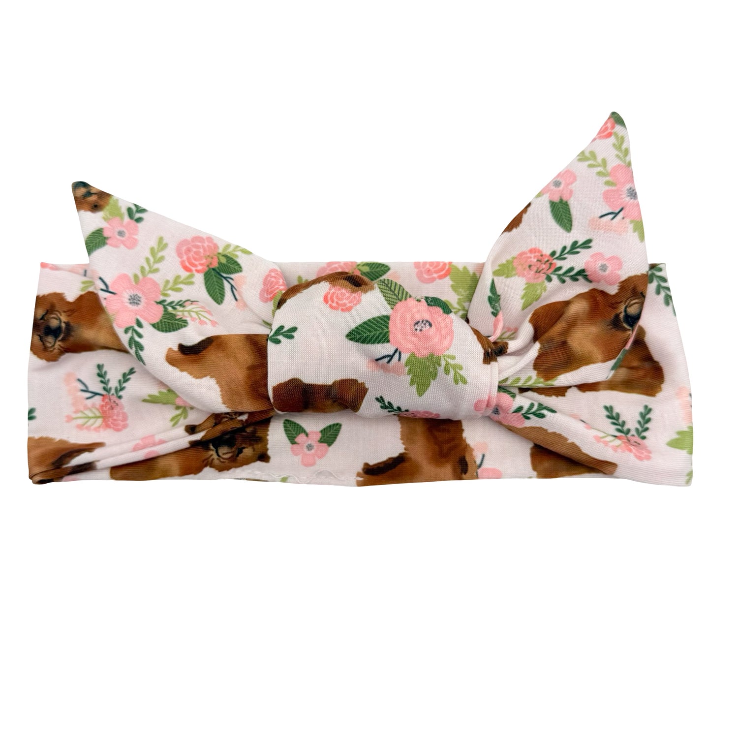 Chow Chow Floral Adjustable Tie Headband