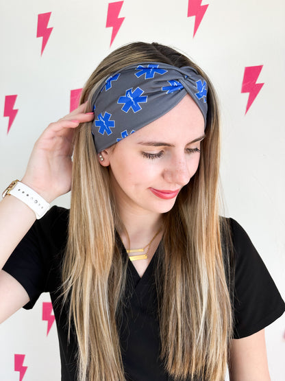 EMS - Star of Life - Dark Gray Headband