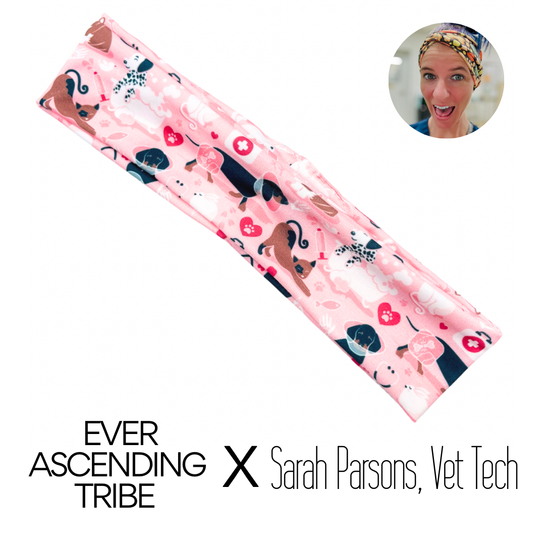 Vet Medicine - Pink Athletic Headband