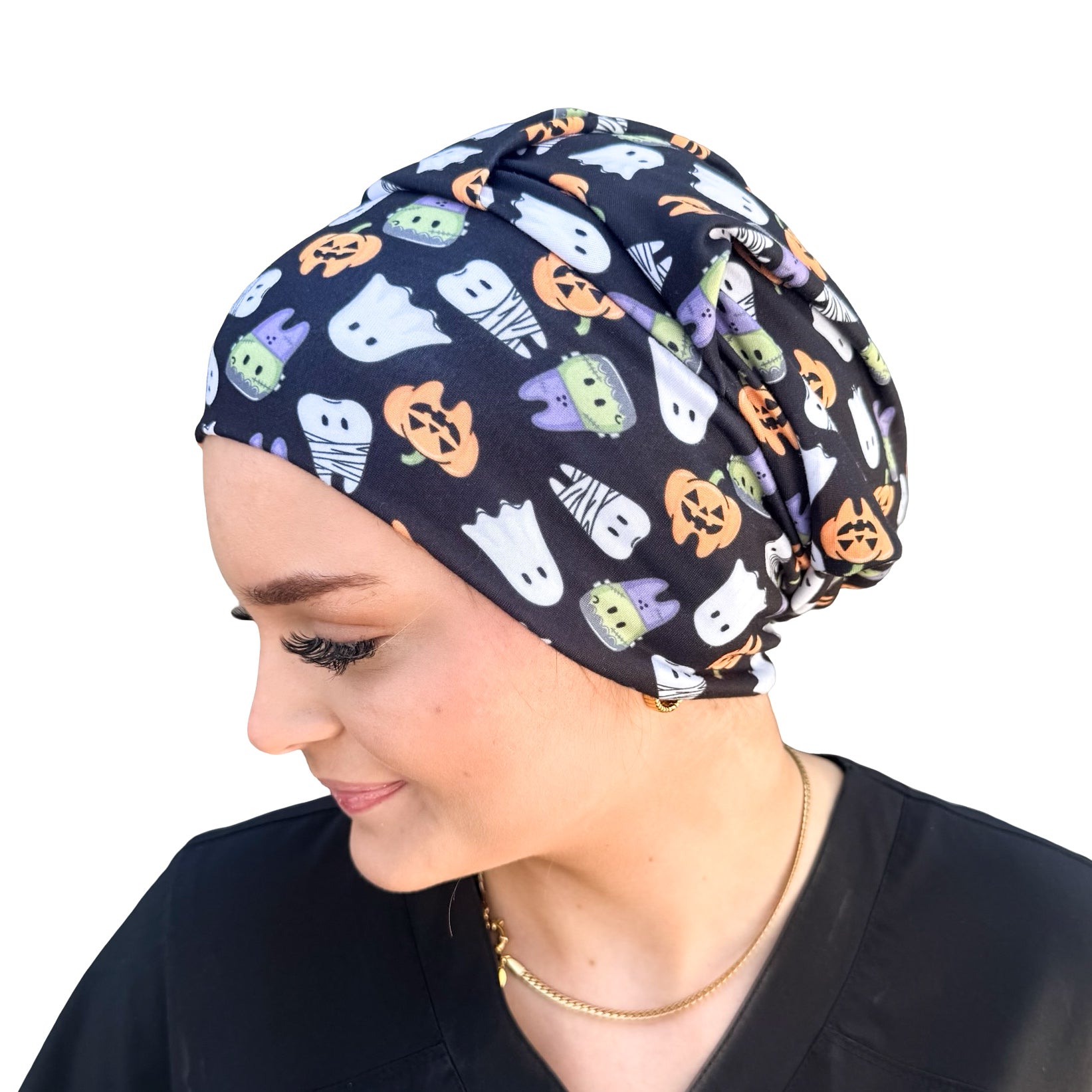 Spooky Bites Dental - Black Soft Scrub Cap