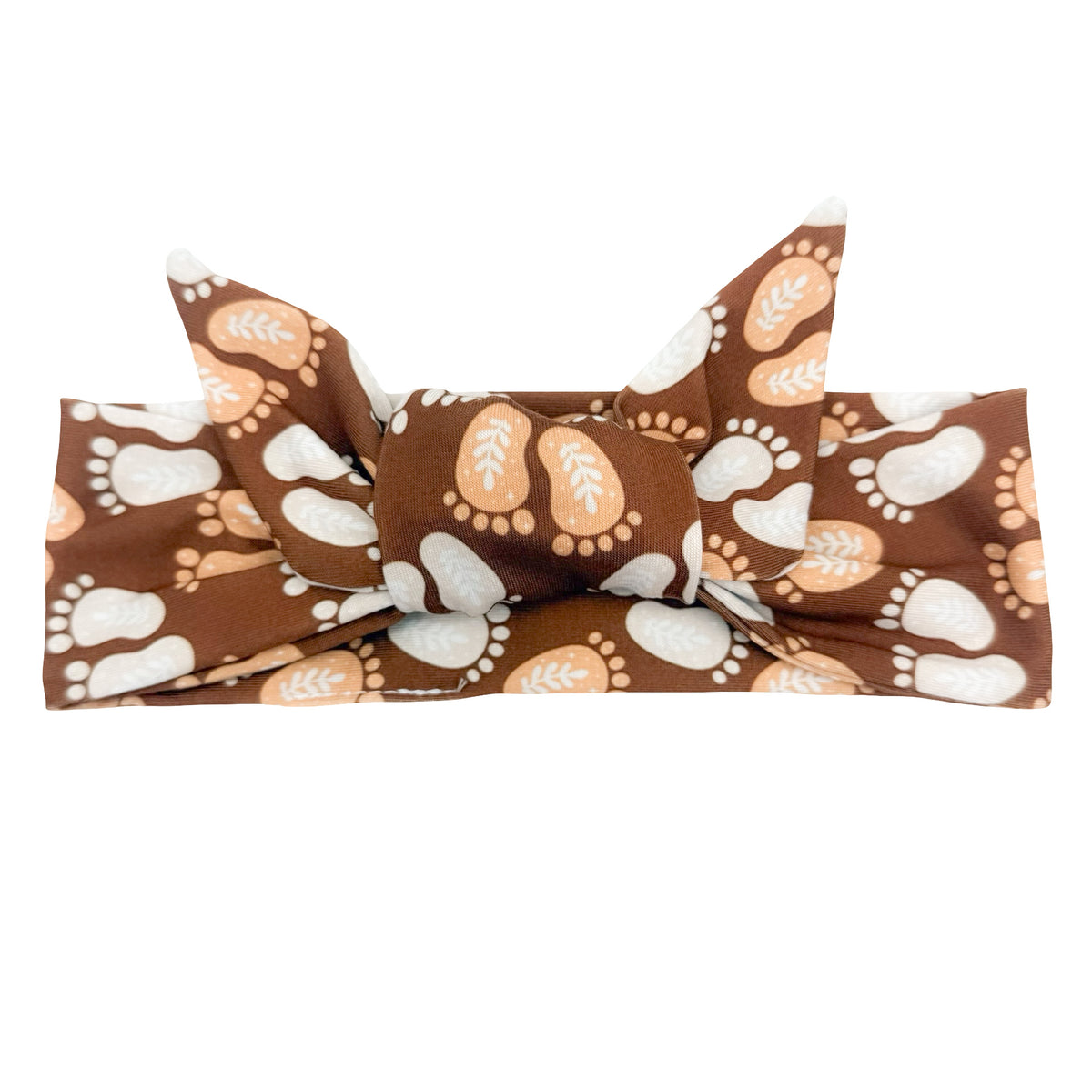Baby Feet - Chestnut Adjustable Tie Headband
