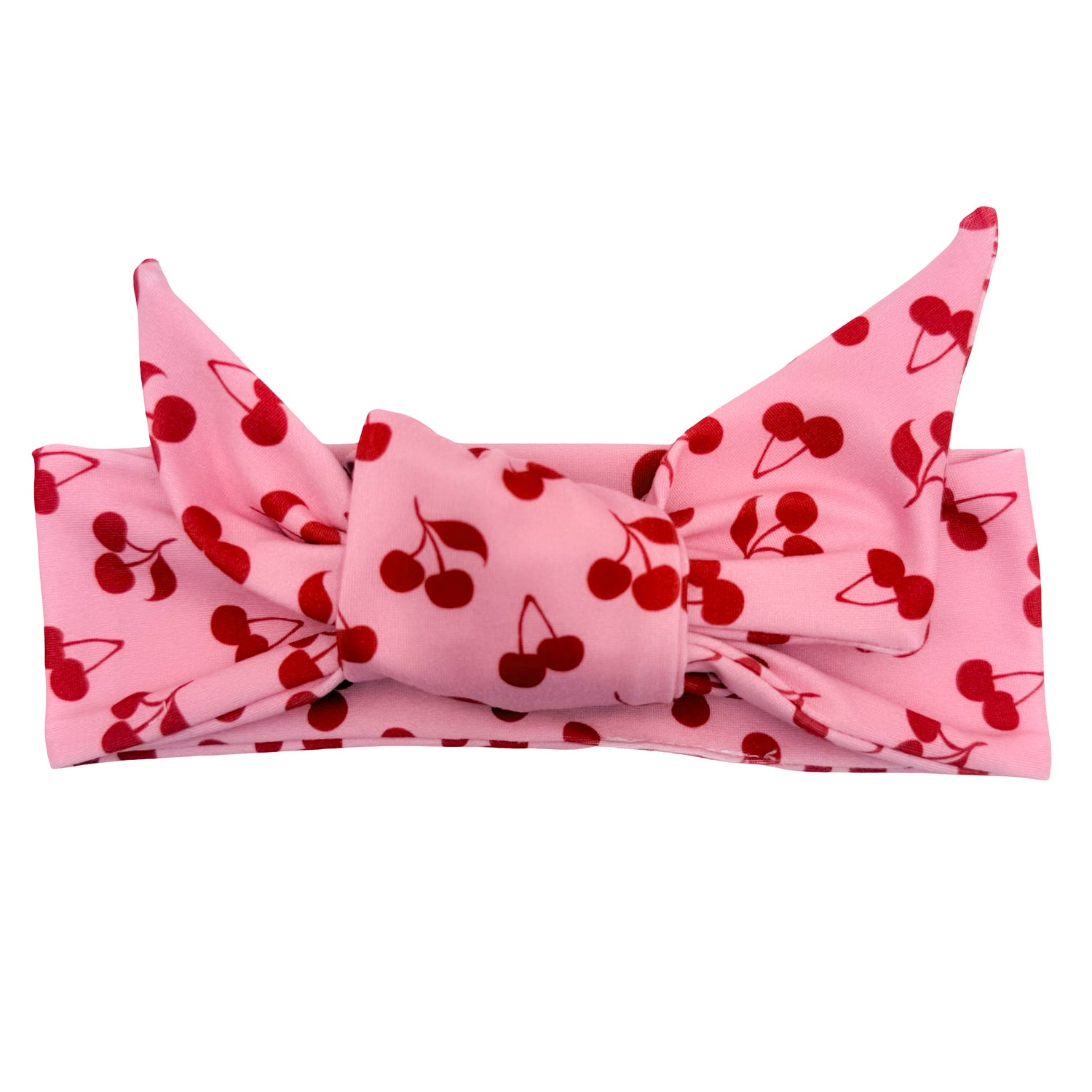Pink Cherry Pop Adjustable Tie Headband