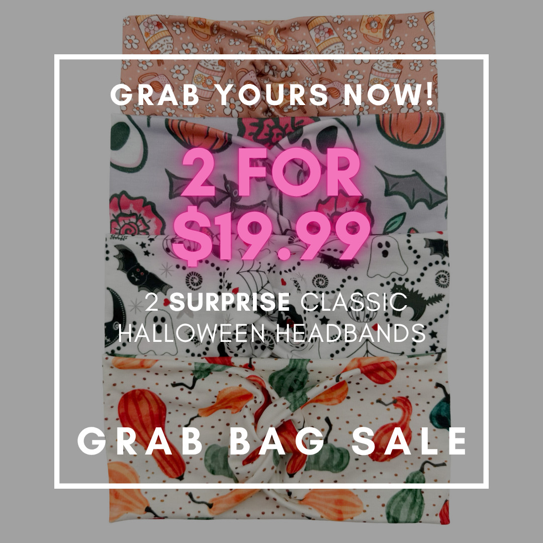 HALLOWEEN GRAB BAG SALE - 2 Classic Headbands