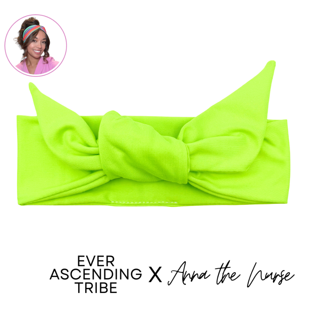 Lime Crush Adjustable Tie Headband
