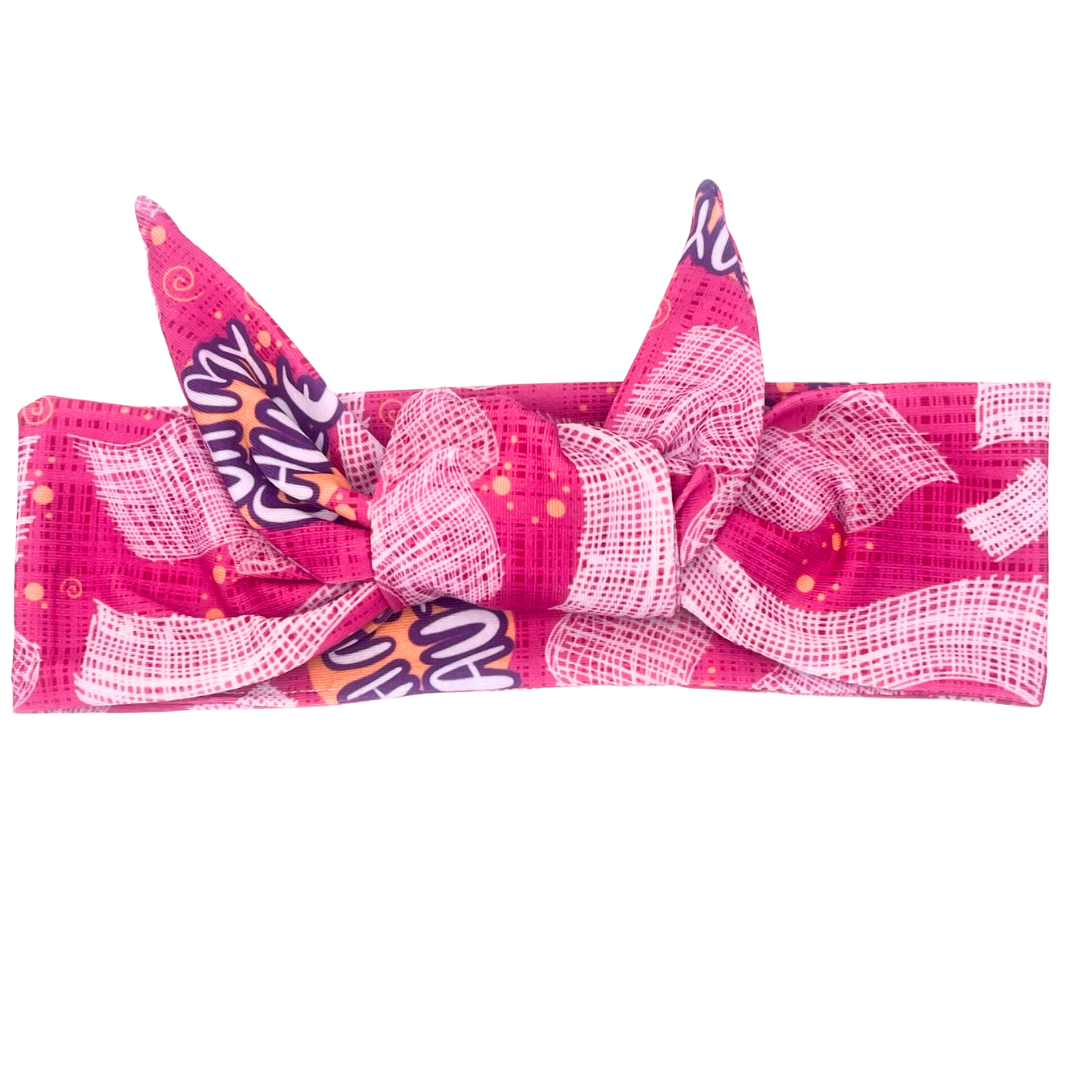 Oh My Gauze - Pink Adjustable Tie Headband