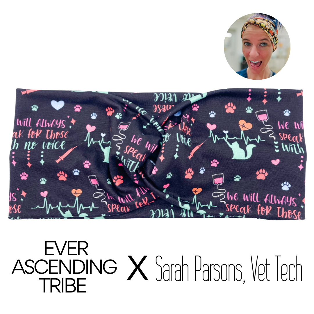 We Will Always Speak For Those With No Voice Vet - Black Headband