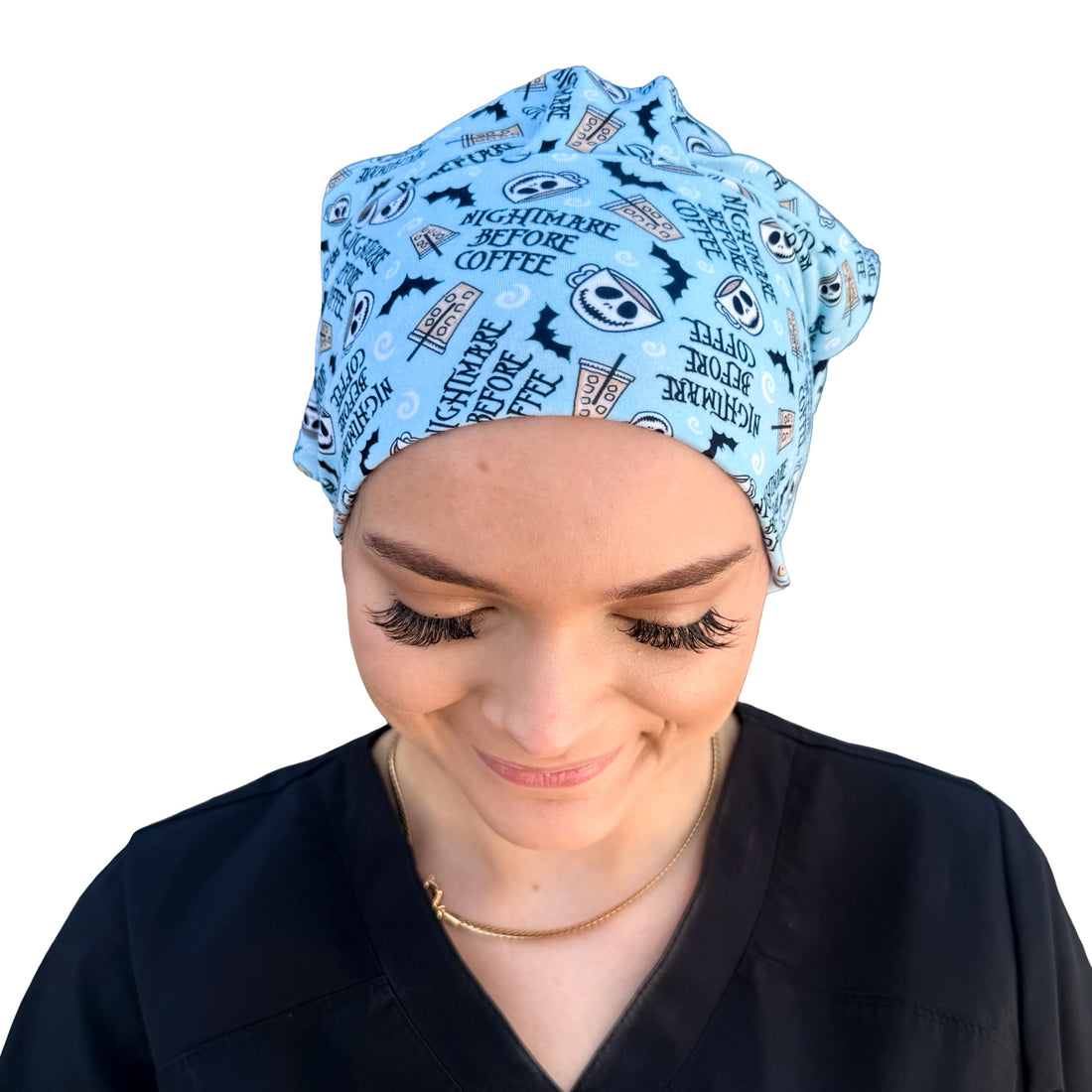 Nightmare Before Coffee Soft Scrub Cap