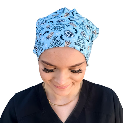 Nightmare Before Coffee Soft Scrub Cap