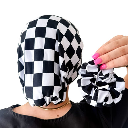 2 Ponytail Soft Scrub Caps VIP Bundle + Matching Scrunchie