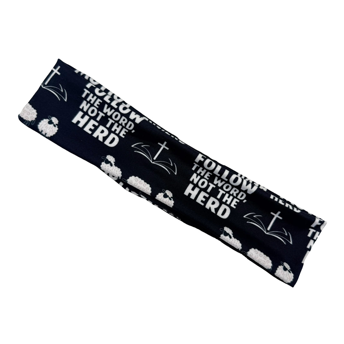 Follow The Word, Not The Herd - Black Athletic Headband