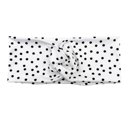 Polka Dots - White Headband