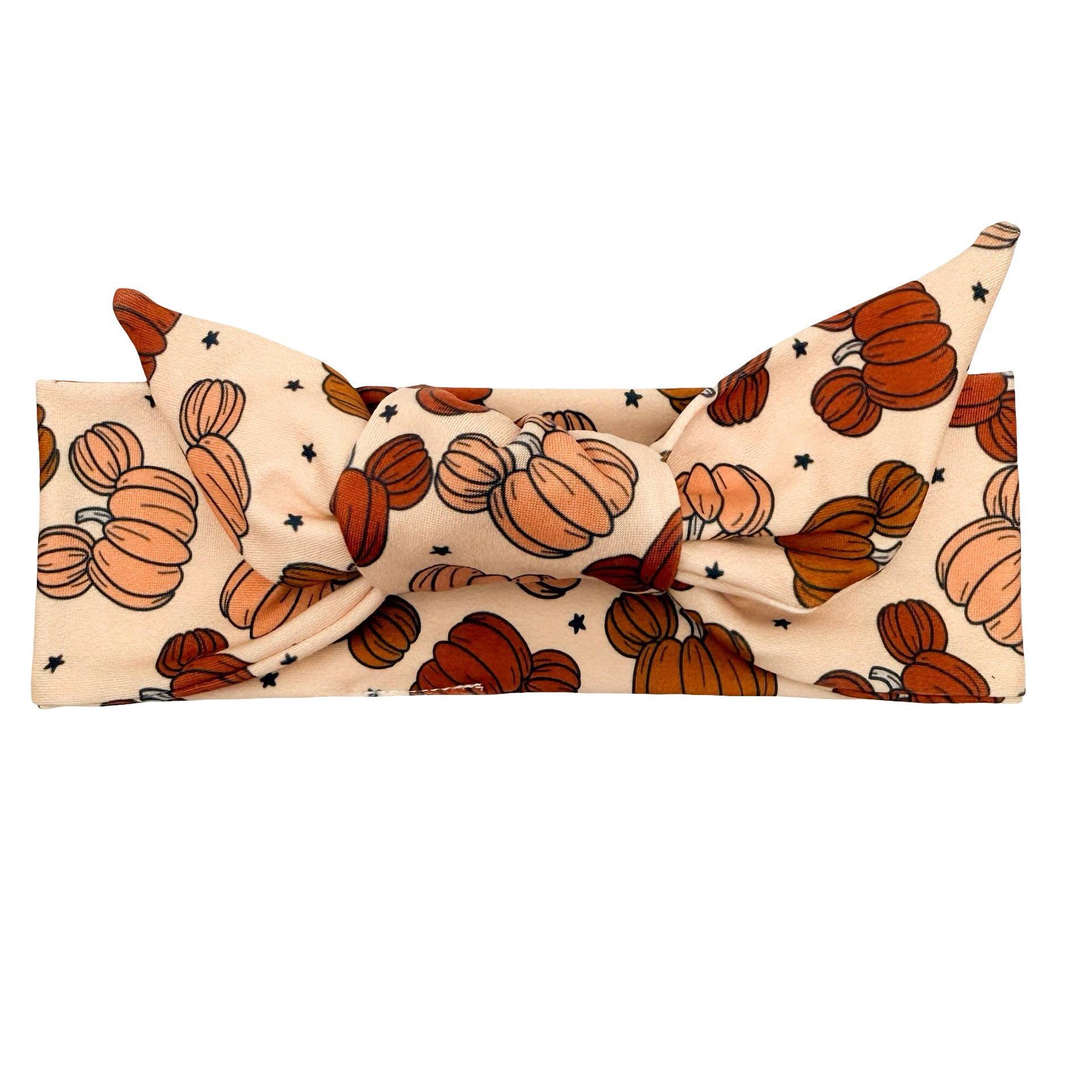 Mouse Pumpkins Adjustable Tie Headband