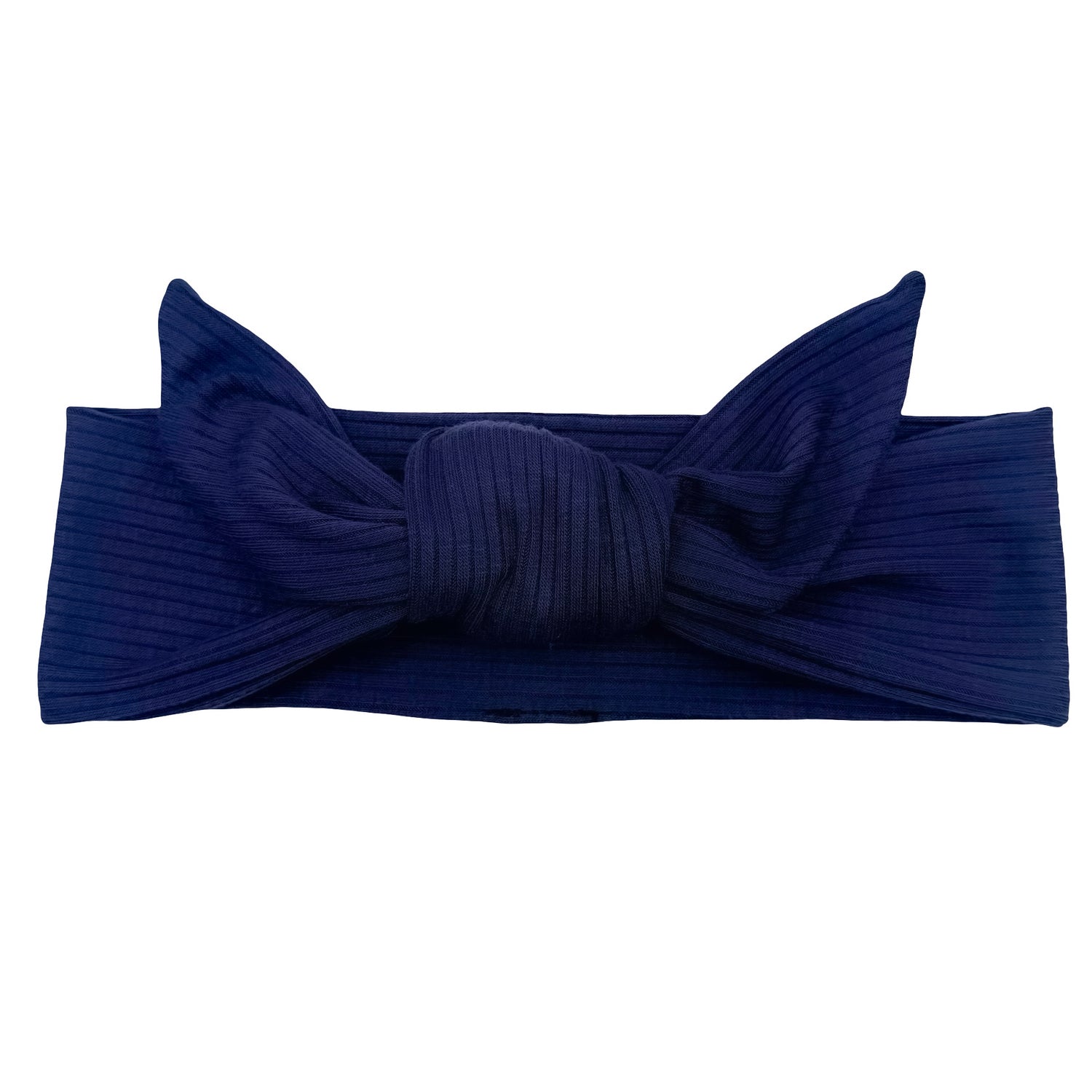 Midnight Blue Ribbed Adjustable Tie Headband