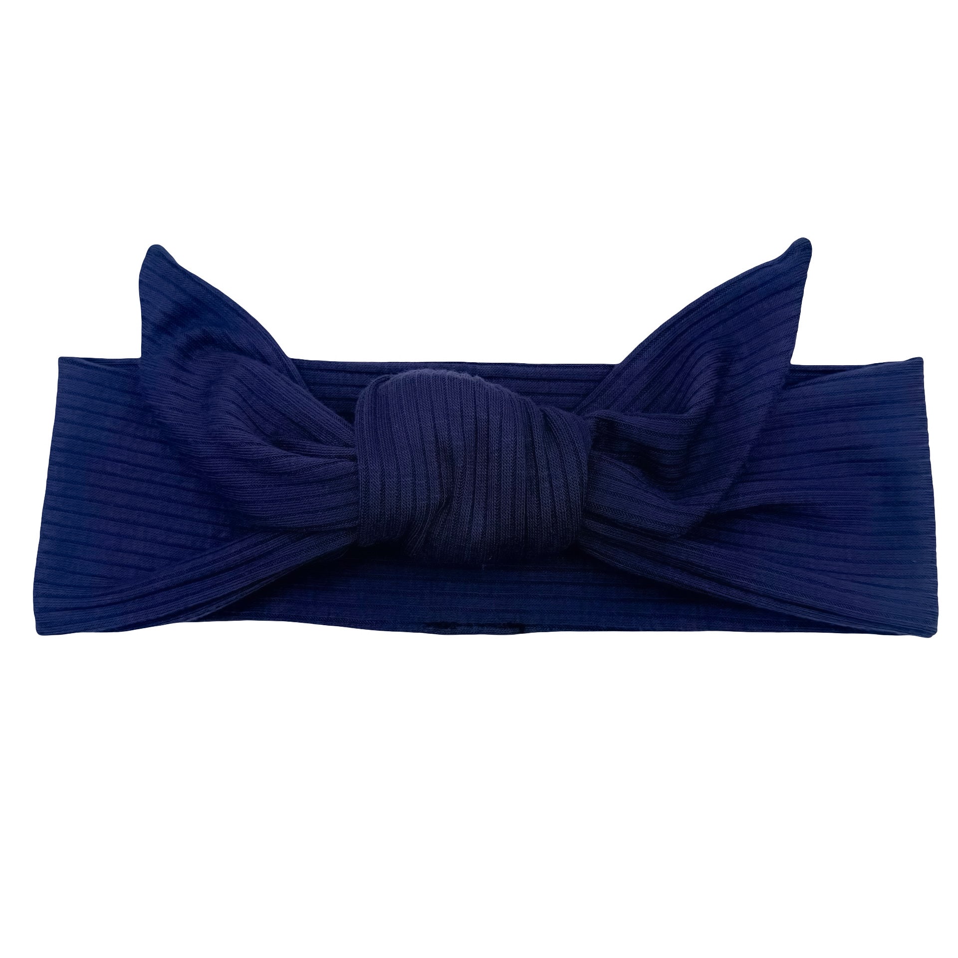 Midnight Blue Ribbed Adjustable Tie Headband