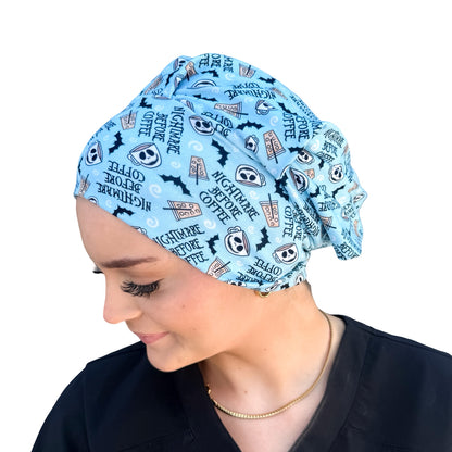 Nightmare Before Coffee Soft Scrub Cap