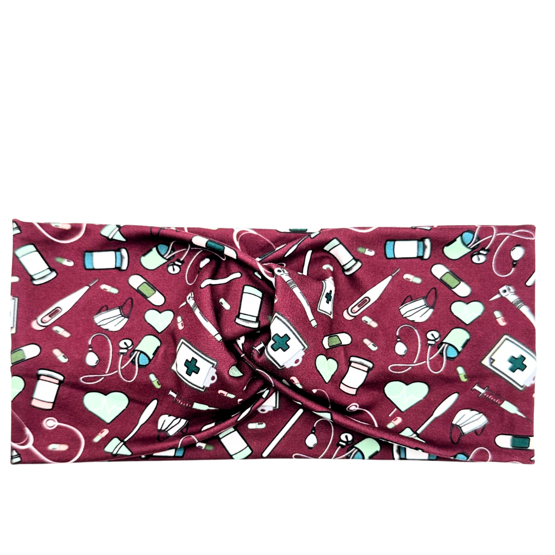 Nursing Essentials - Maroon Headband