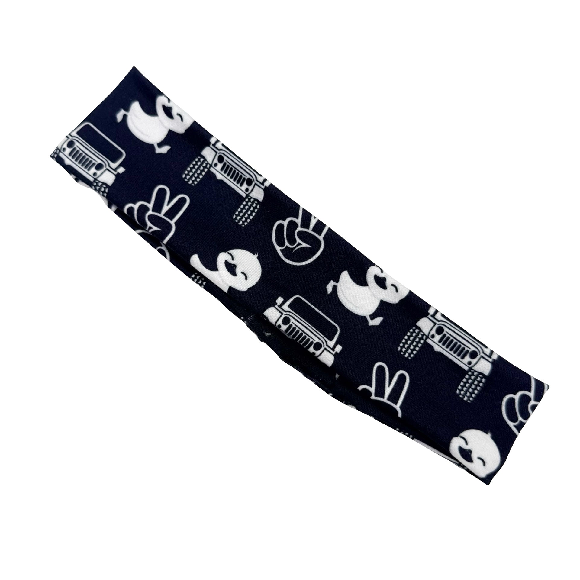 Jeep &amp; Rubber Duck -  Black Athletic Headband