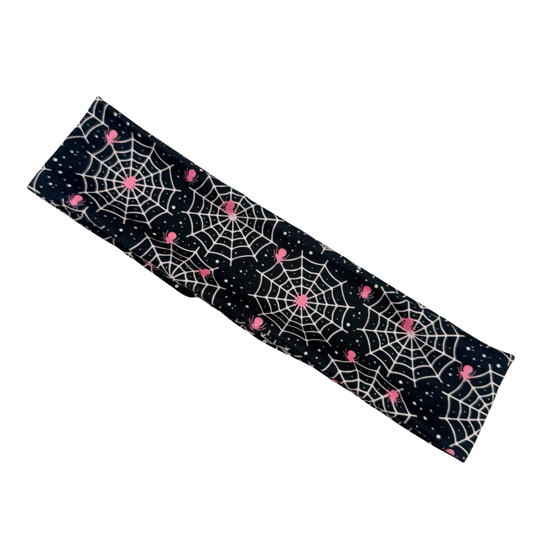 Pink Spiders &amp; Webs Athletic Headband