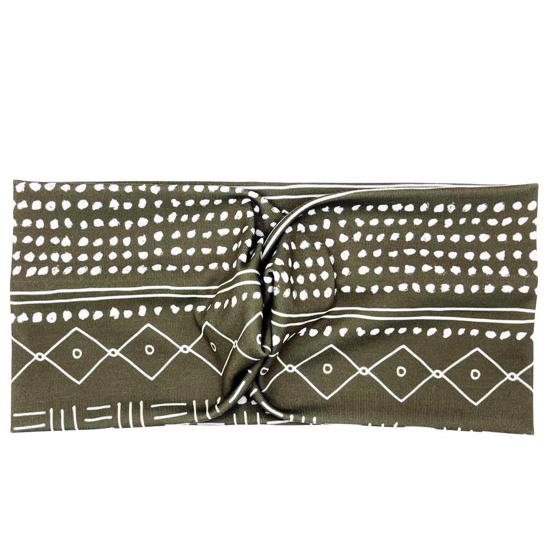 Boho Pattern - Forest Green Headband