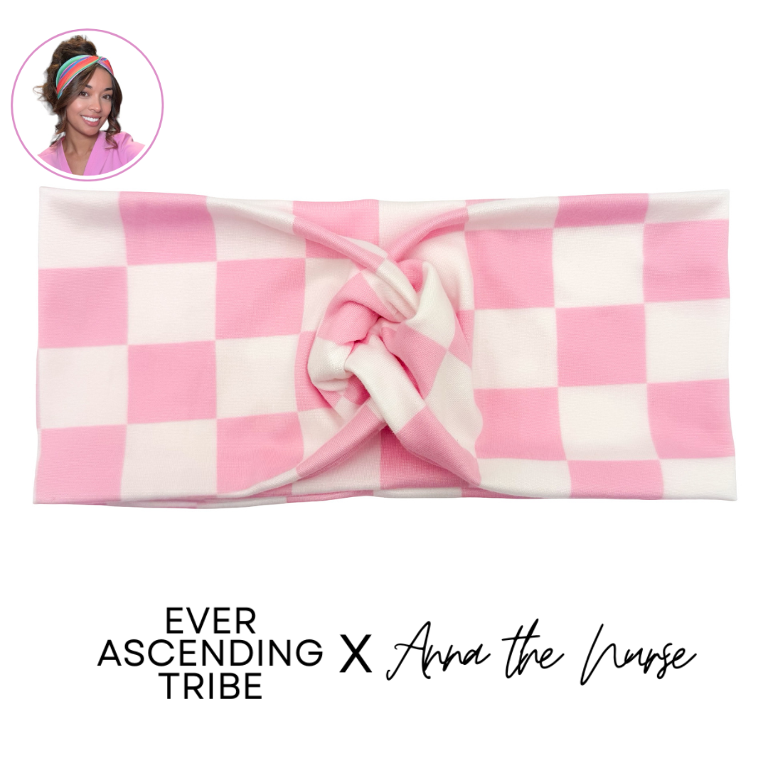 Pink Checkered Bliss Headband