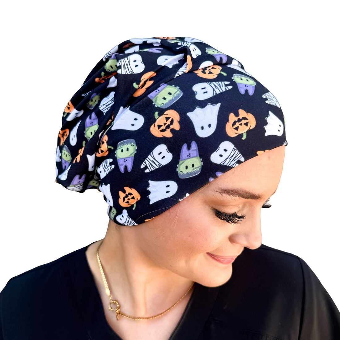 Spooky Bites Dental - Black Soft Scrub Cap